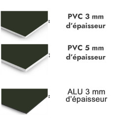 Panneau de douche Vert bouteille - PVC et ALU épaisseurs