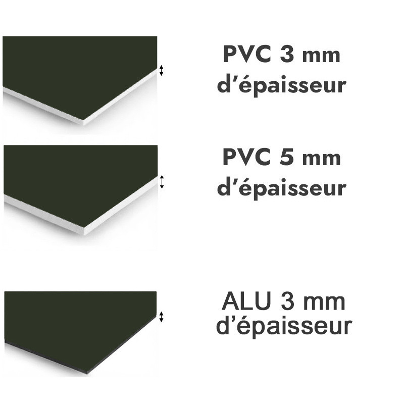 Panneau de douche Vert bouteille - PVC et ALU épaisseurs