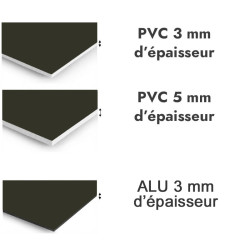 Panneau de douche Vert brun - PVC et ALU épaisseurs