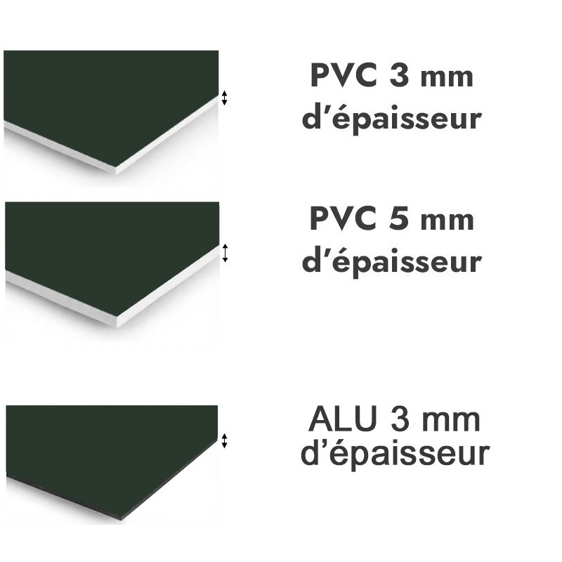 Panneau de douche Vert sapin - PVC et ALU épaisseurs