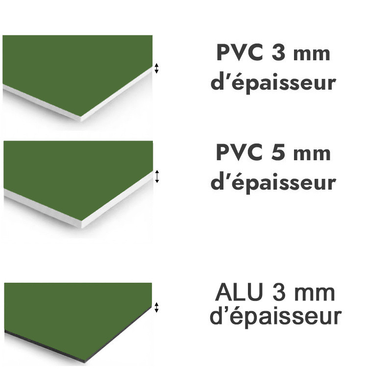 Panneau de douche Vert herbe - PVC et ALU épaisseurs