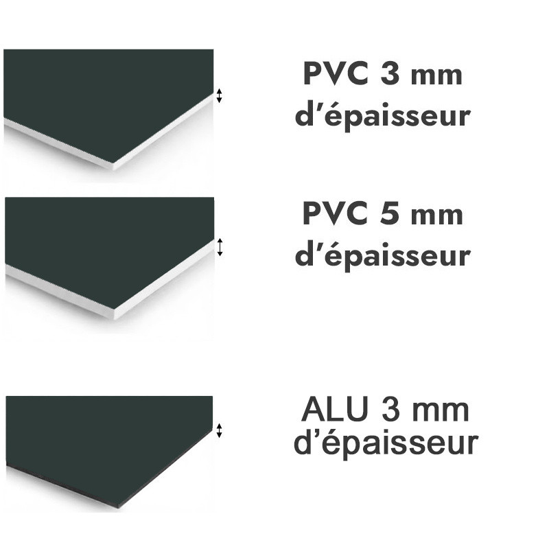 Panneau de douche Vert noir - PVC et ALU épaisseurs