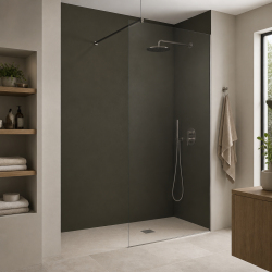 Panneau de douche RAL 6014 Olive jaune sur mesure | Livraison gratuite