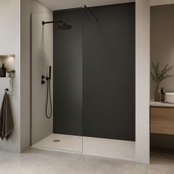 Panneau de douche RAL 6015 Olive noir sur mesure | Livraison gratuite
