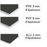 Panneau de douche Olive noir - PVC et ALU épaisseurs