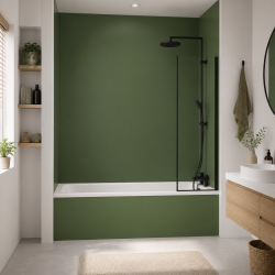 Panneau de douche RAL 6017 Vert mai sur mesure | Livraison gratuite