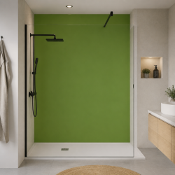 Panneau de douche RAL 6018 Vert jaune sur mesure | Livraison gratuite