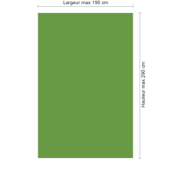 Panneau de douche RAL 6018 Vert jaune sur mesure | Livraison gratuite