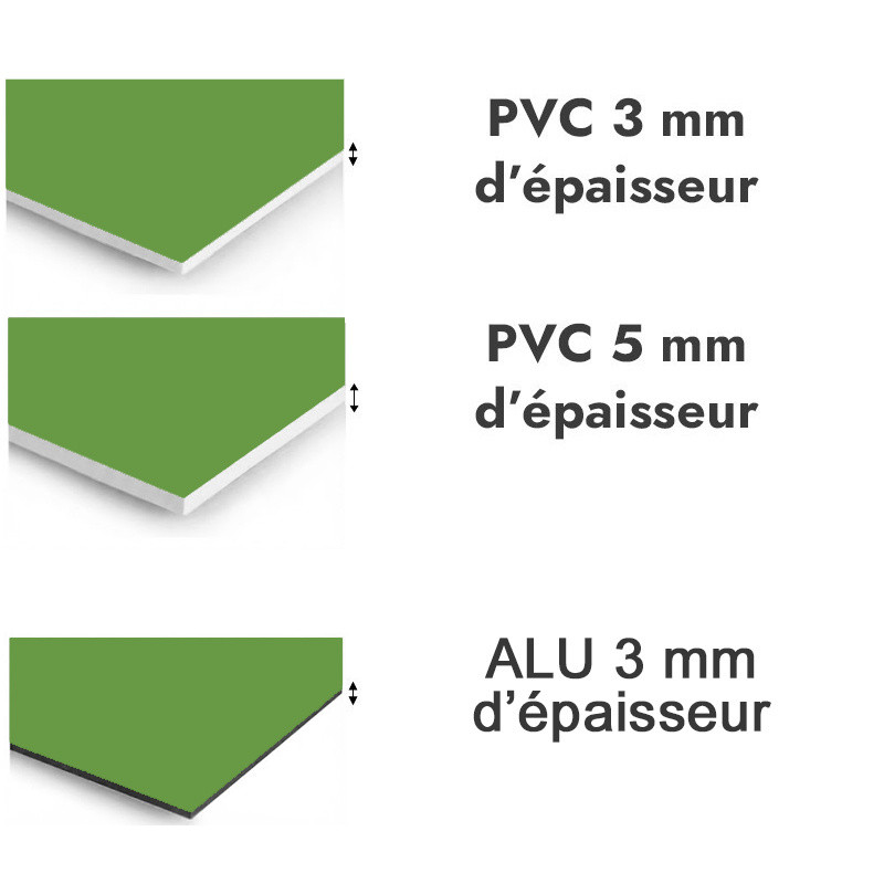 Panneau de douche Vert jaune - PVC et ALU épaisseurs