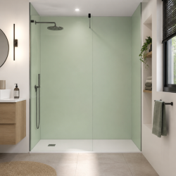 Panneau de douche RAL 6019 Vert blanc sur mesure | Livraison gratuite