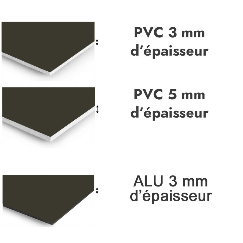 Panneau de douche Olive brun - PVC et ALU épaisseurs