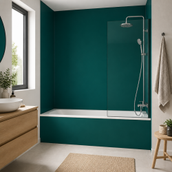 Panneau de douche RAL 6026 Vert opale sur mesure | Livraison gratuite