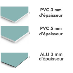Panneau de douche Vert clair - PVC et ALU épaisseurs
