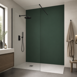 Panneau de douche RAL 6028 Vert pin sur mesure | Livraison gratuite