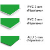 Panneau de douche Vert brillant - PVC et ALU épaisseurs