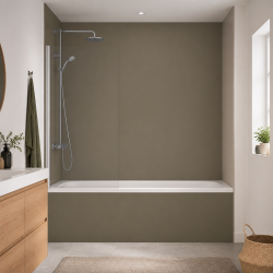 Panneau de douche RAL 7002 Gris olive sur mesure | Livraison gratuite