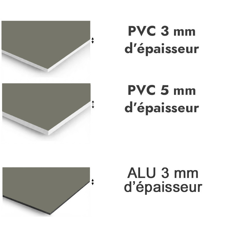 Panneau de douche Gris mousse - PVC et ALU épaisseurs