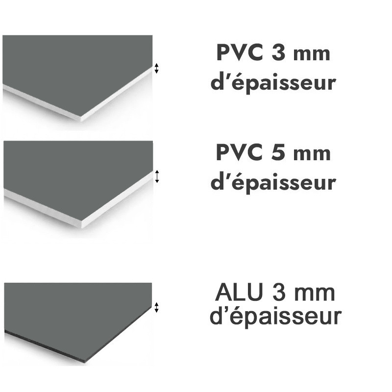 Panneau de douche Gris souris - PVC et ALU épaisseurs
