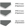 Panneau de douche Gris souris - PVC et ALU épaisseurs