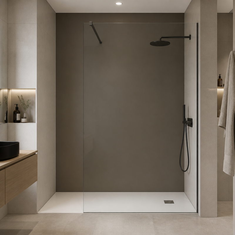 Panneau de douche RAL 7006 Gris beige sur mesure | Livraison gratuite