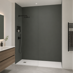 Panneau de douche RAL 7010 Gris tente sur mesure | Livraison gratuite