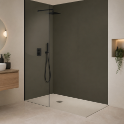 Panneau de douche RAL 7013 Gris brun sur mesure | Livraison gratuite