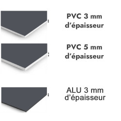 Panneau de douche Gris ardoise - PVC et ALU épaisseurs