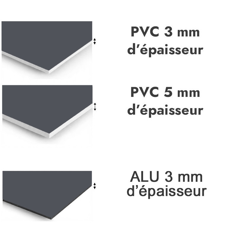 Panneau de douche Gris ardoise - PVC et ALU épaisseurs