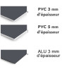Panneau de douche Gris ardoise - PVC et ALU épaisseurs