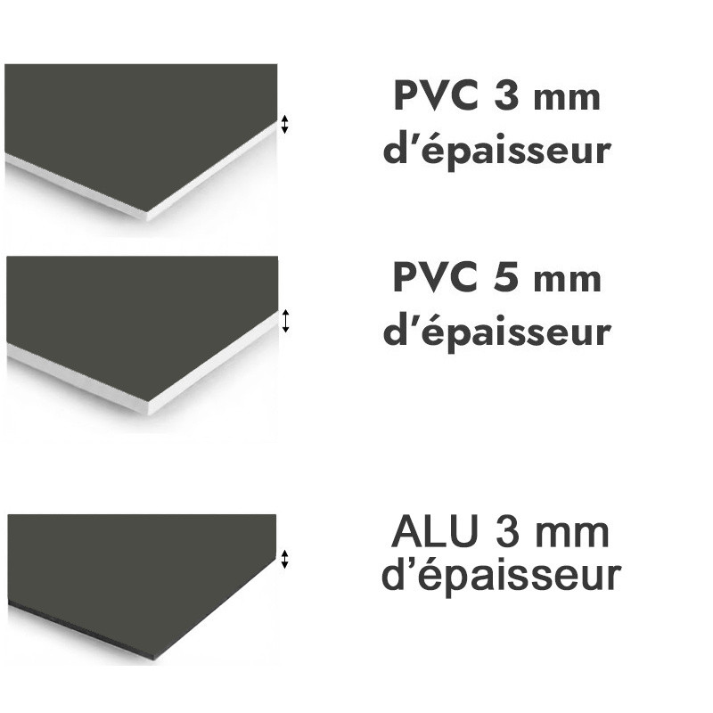 Panneau de douche Gris terre d'ombre - PVC et ALU épaisseurs