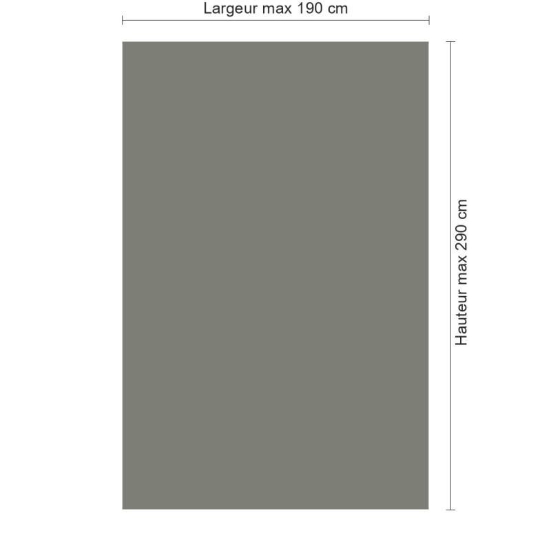 Panneau de douche RAL 7023 Gris béton sur mesure | Livraison gratuite