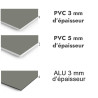 Panneau de douche Gris béton - PVC et ALU épaisseurs