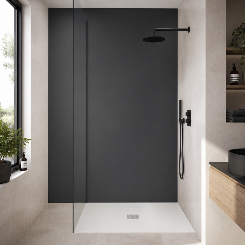 Panneau de douche RAL 7024 Gris graphite sur mesure | Livraison gratuite