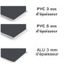 Panneau de douche Gris graphite - PVC et ALU épaisseurs
