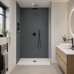 Panneau de douche RAL 7031 Gris bleu sur mesure | Livraison gratuite