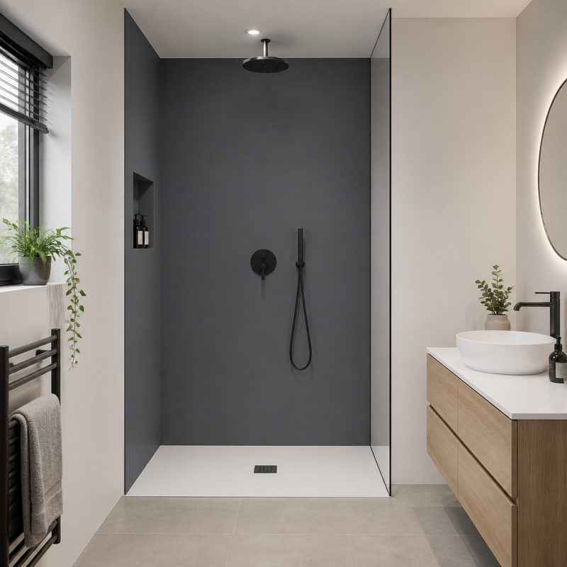 Panneau de douche RAL 7031 Gris bleu sur mesure | Livraison gratuite