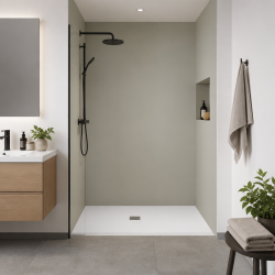 Panneau de douche RAL 7032 Gris silex sur mesure | Livraison gratuite
