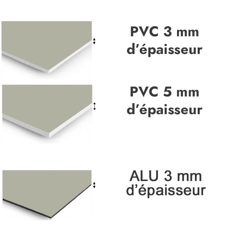 Panneau de douche Gris silex - PVC et ALU épaisseurs