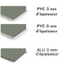 Panneau de douche Gris ciment - PVC et ALU épaisseurs