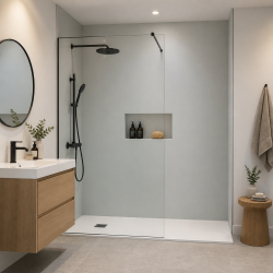 Panneau de douche RAL 7035 Gris clair sur mesure | Livraison gratuite