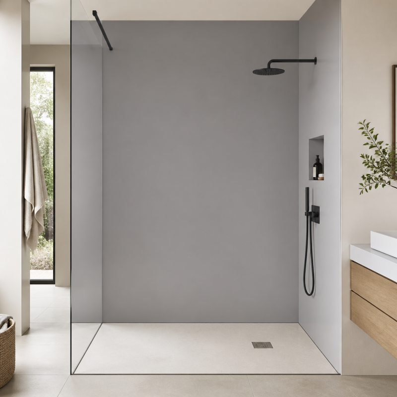 Panneau de douche RAL 7036 Gris platine sur mesure | Livraison gratuite