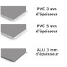 Panneau de douche Gris platine - PVC et ALU épaisseurs