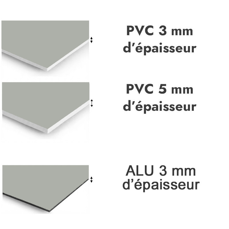 Panneau de douche Gris agate - PVC et ALU épaisseurs