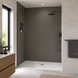 Panneau de douche RAL 7039 Gris quartz sur mesure | Livraison gratuite