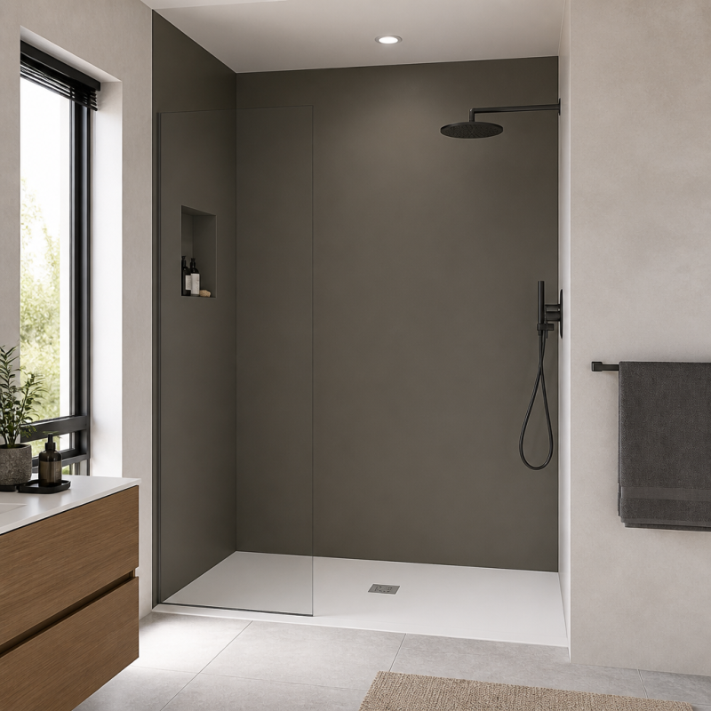 Panneau de douche RAL 7039 Gris quartz sur mesure | Livraison gratuite