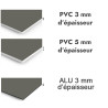Panneau de douche Gris quartz - PVC et ALU épaisseurs
