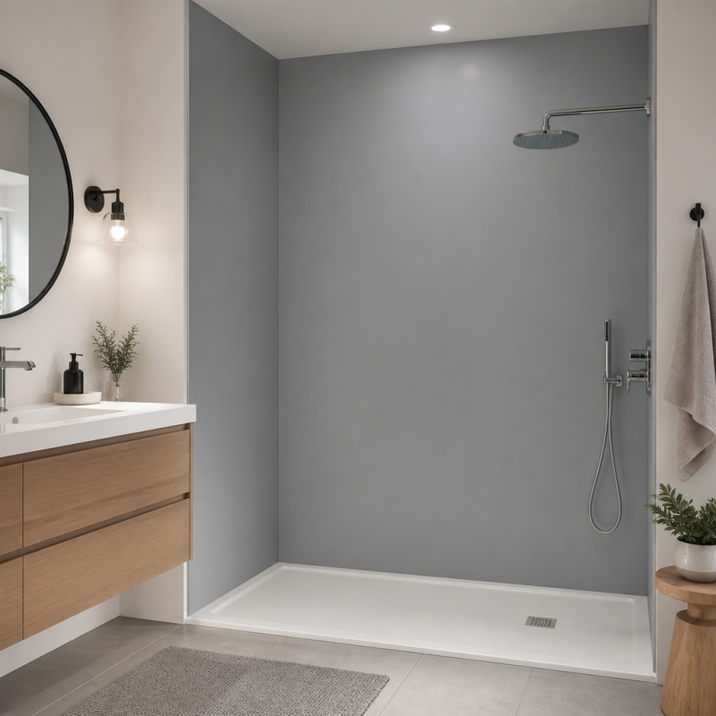 Panneau de douche RAL 7040 Gris fenêtre sur mesure | Livraison gratuite