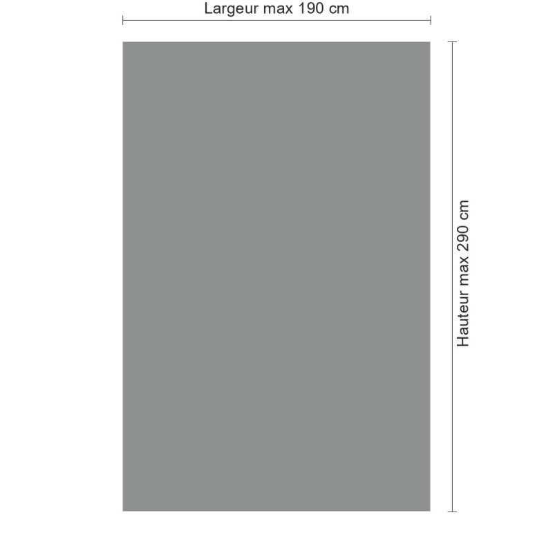 Panneau de douche RAL 7042 Gris signalisation A sur mesure | Livraison gratuite