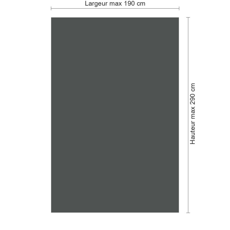 Panneau de douche RAL 7043 Gris signalisation B sur mesure | Livraison gratuite