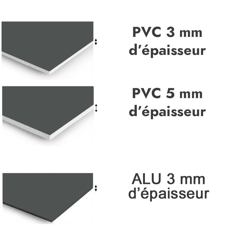 Panneau de douche Gris signalisation B - PVC et ALU épaisseurs